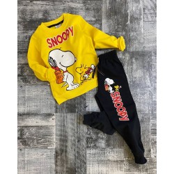 Otroški komplet Snoopy v rumeni barvi za fantka 2 kosa