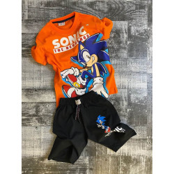 Otroški poletni komplet Sonic v oranžni barvi