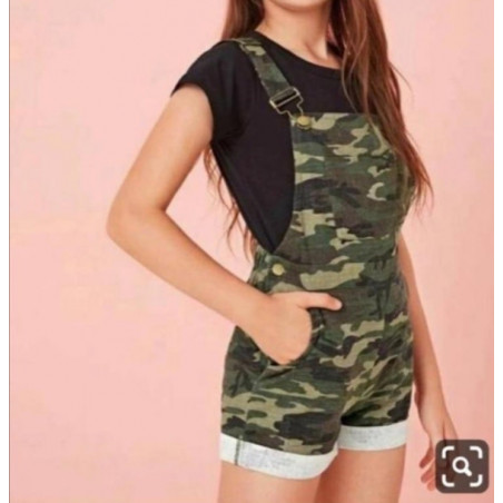 Otroški 2-delni komplet za punčke kombinezon z majico Camouflage