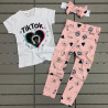 Set copii 3 piese pentru fete Tiktok in roz si alb